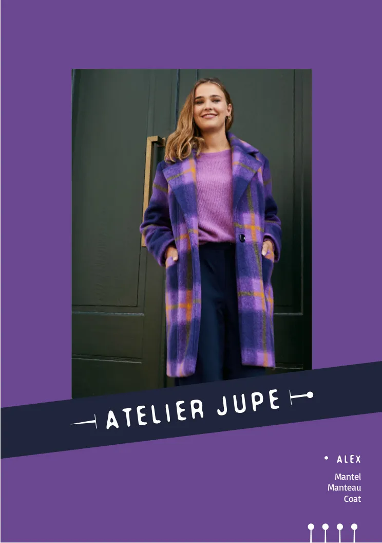 Patroon mantel "Alex" van Atelier Jupe